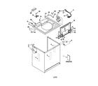 Kenmore 11020942990 top and cabinet diagram