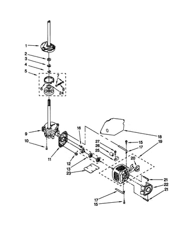 Brake/clutch/gearcase/motor/pump
