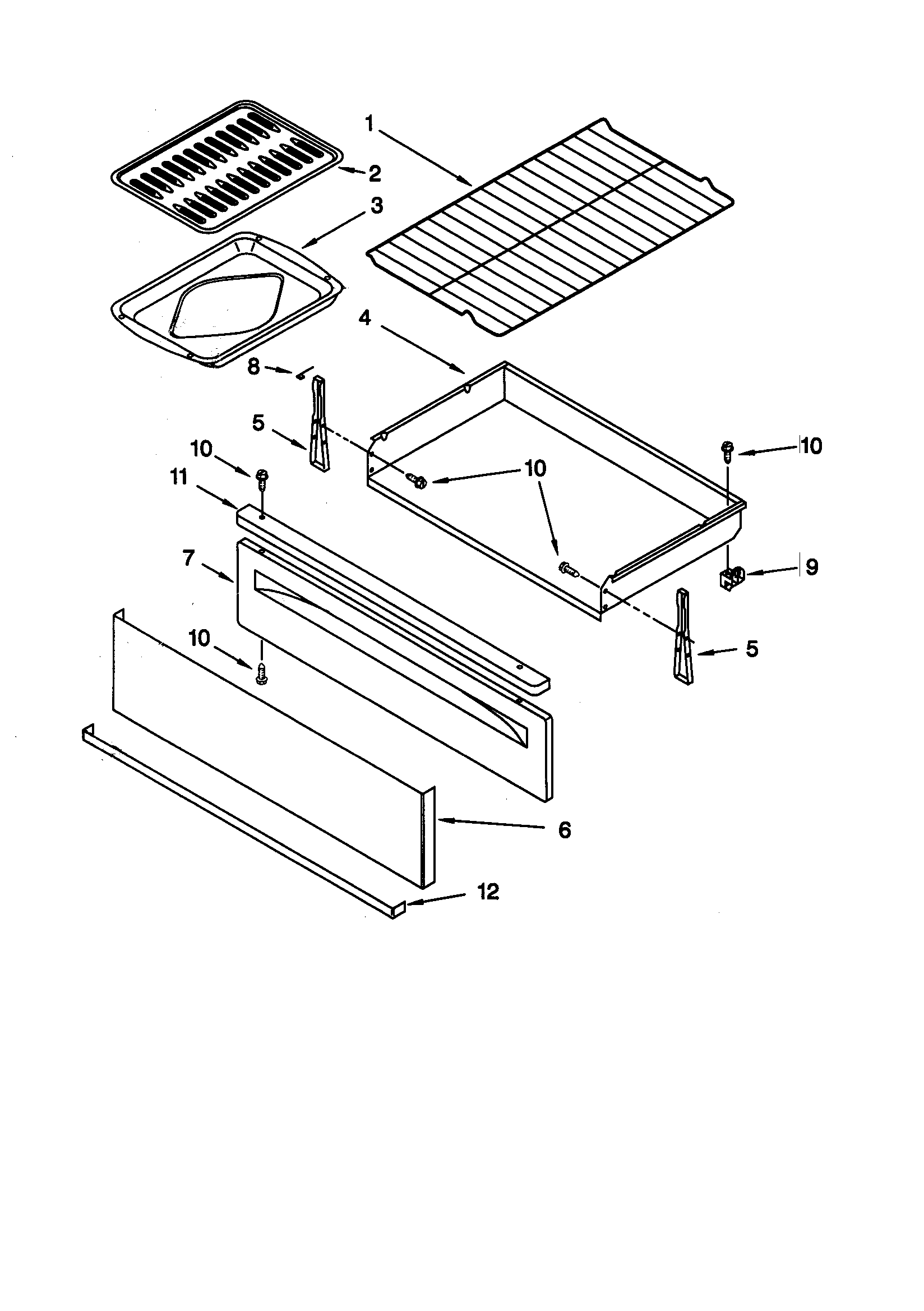 Drawer and broiler