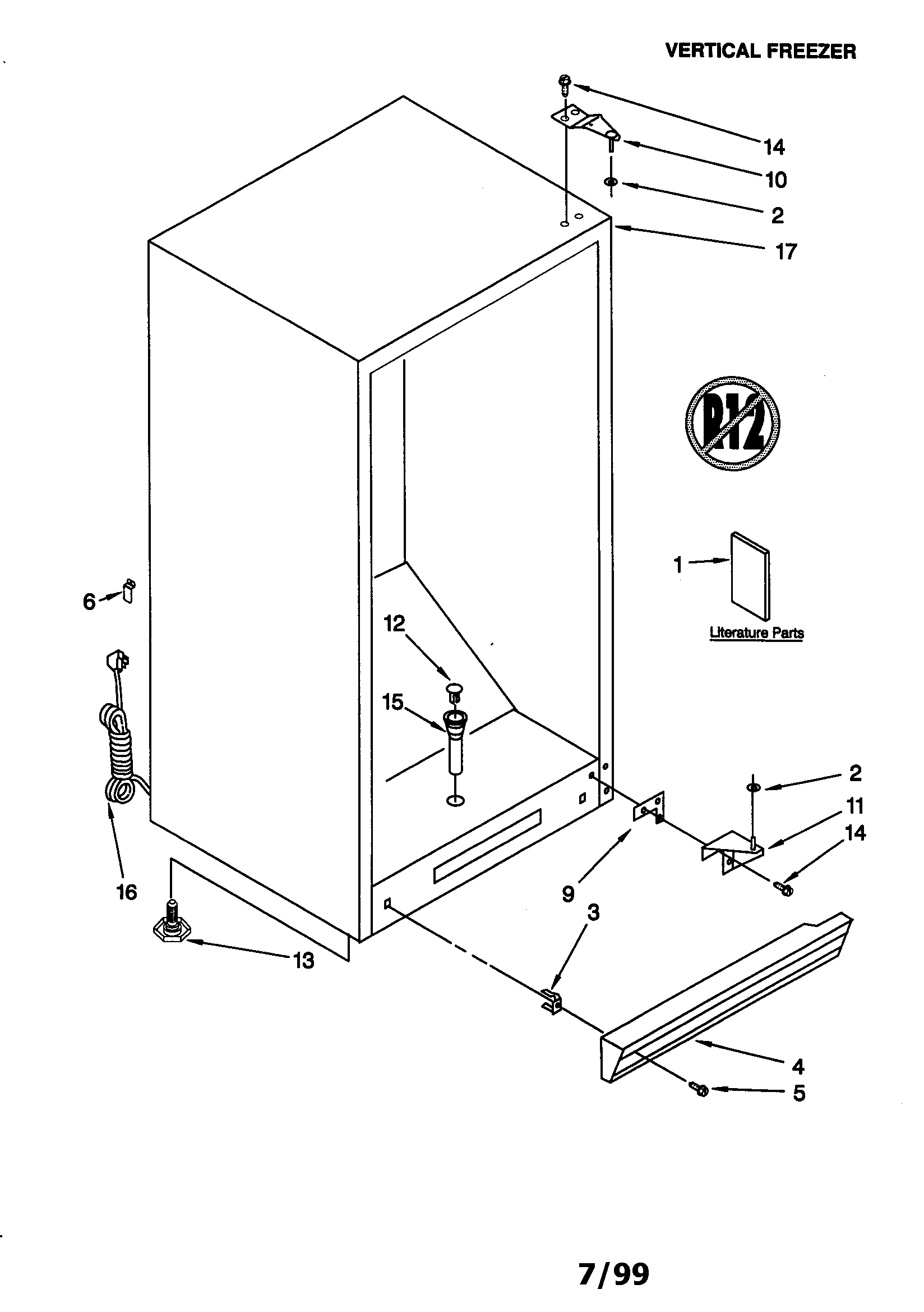 Page - 2 Official Whirlpool EV120FXGW04 upright freezer parts | Sears ...