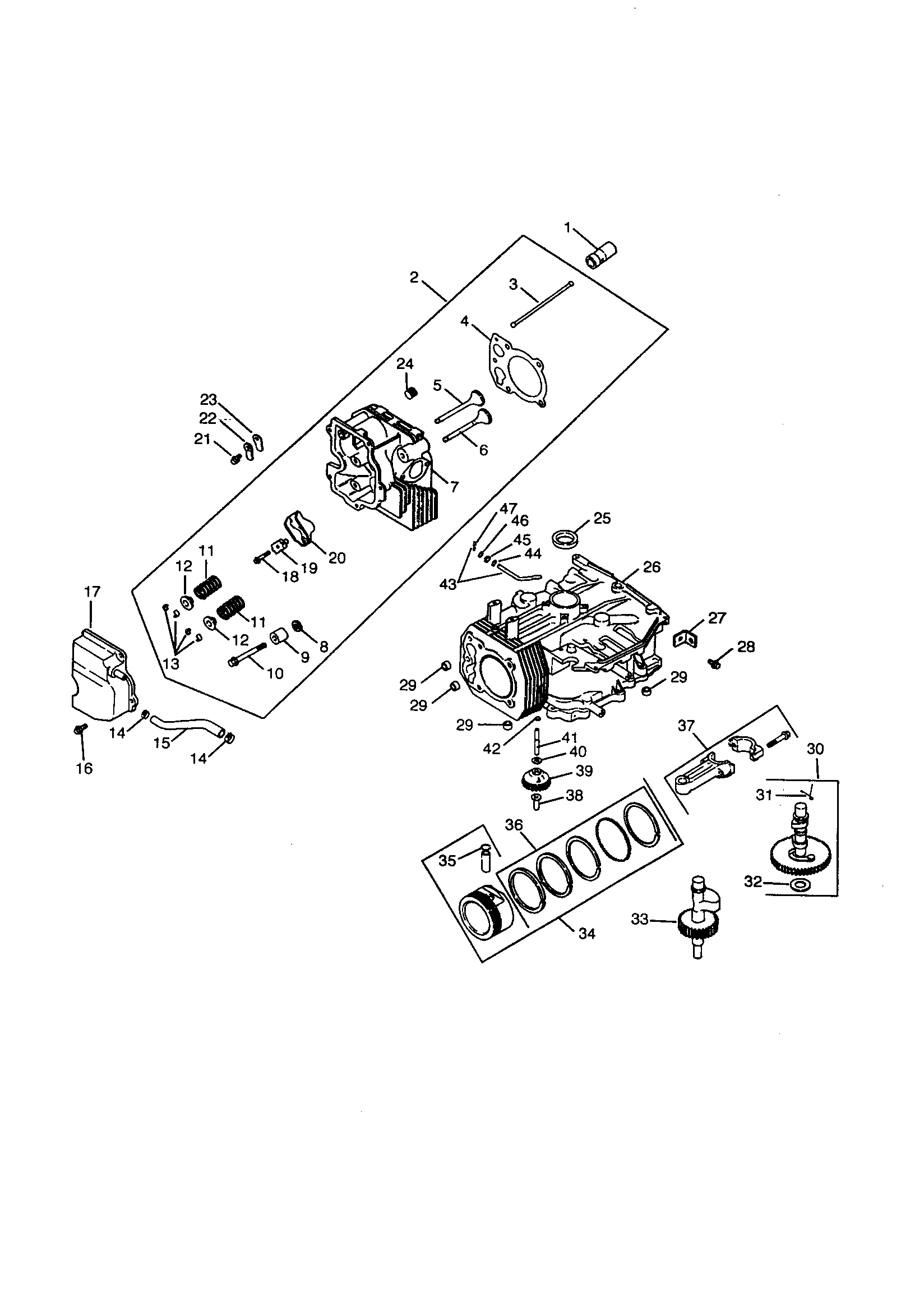 Crankcase and head