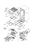Interior cabinet/drain assembly