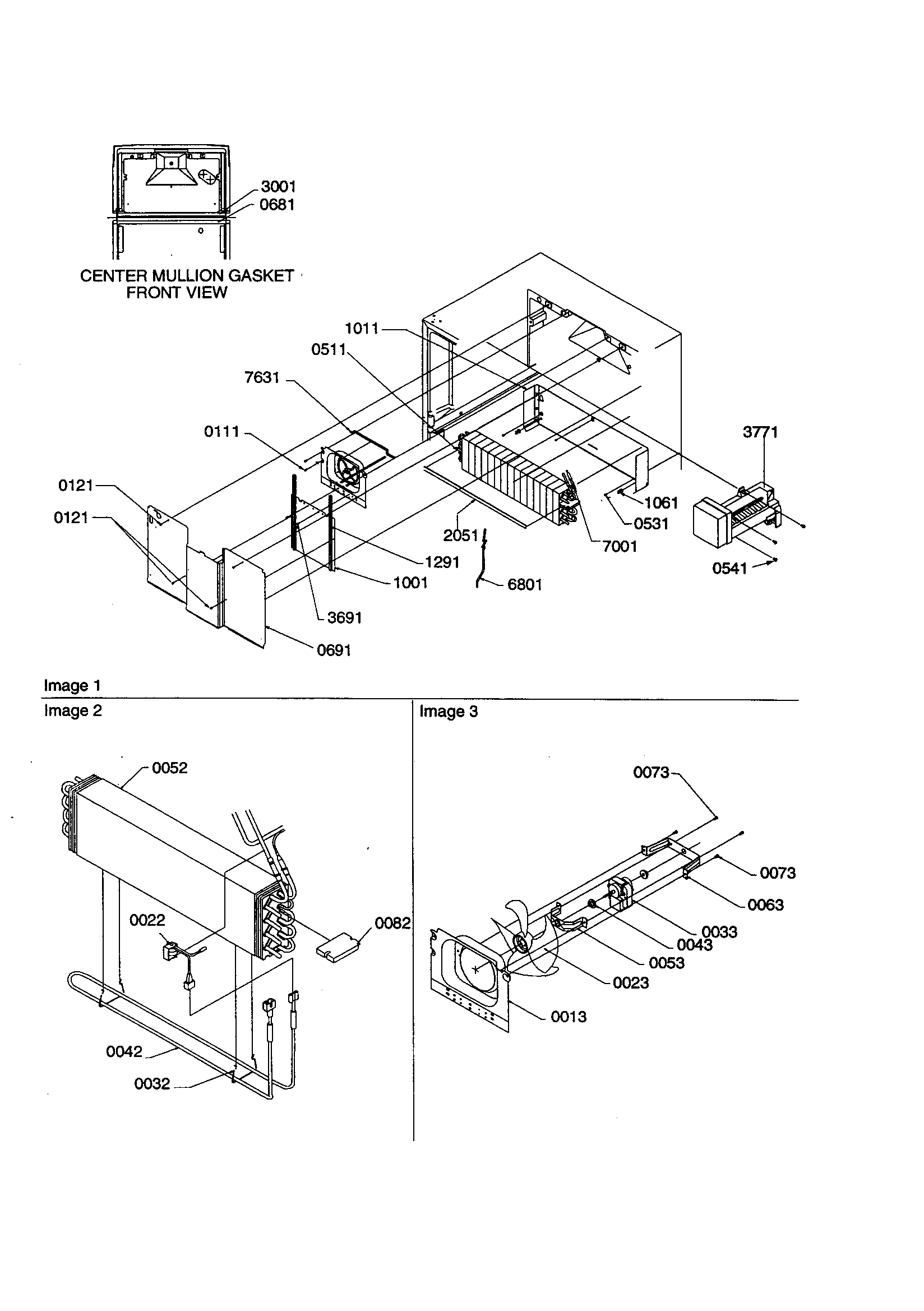 Evaporator/fan motor assemblies