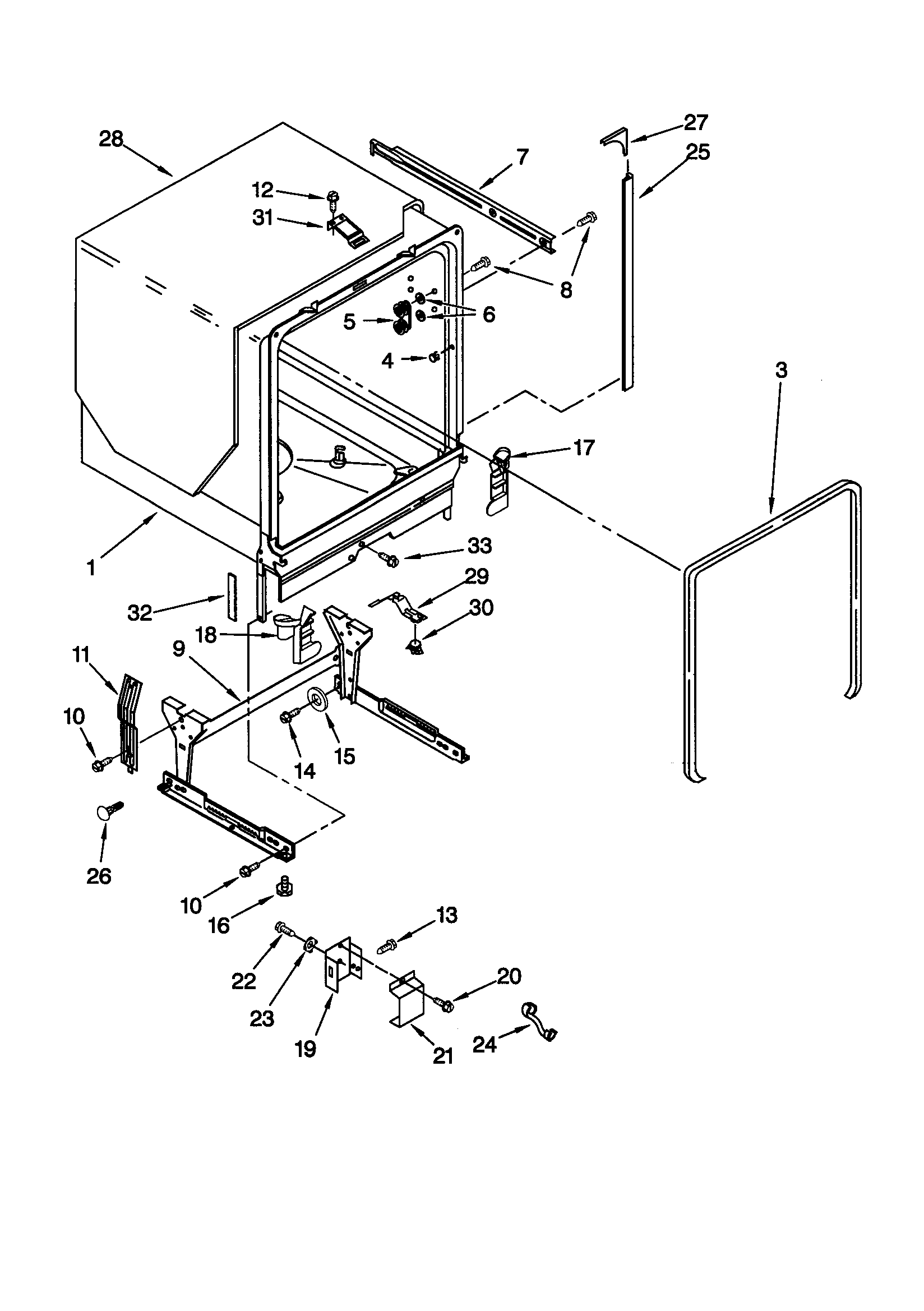 Tub and frame