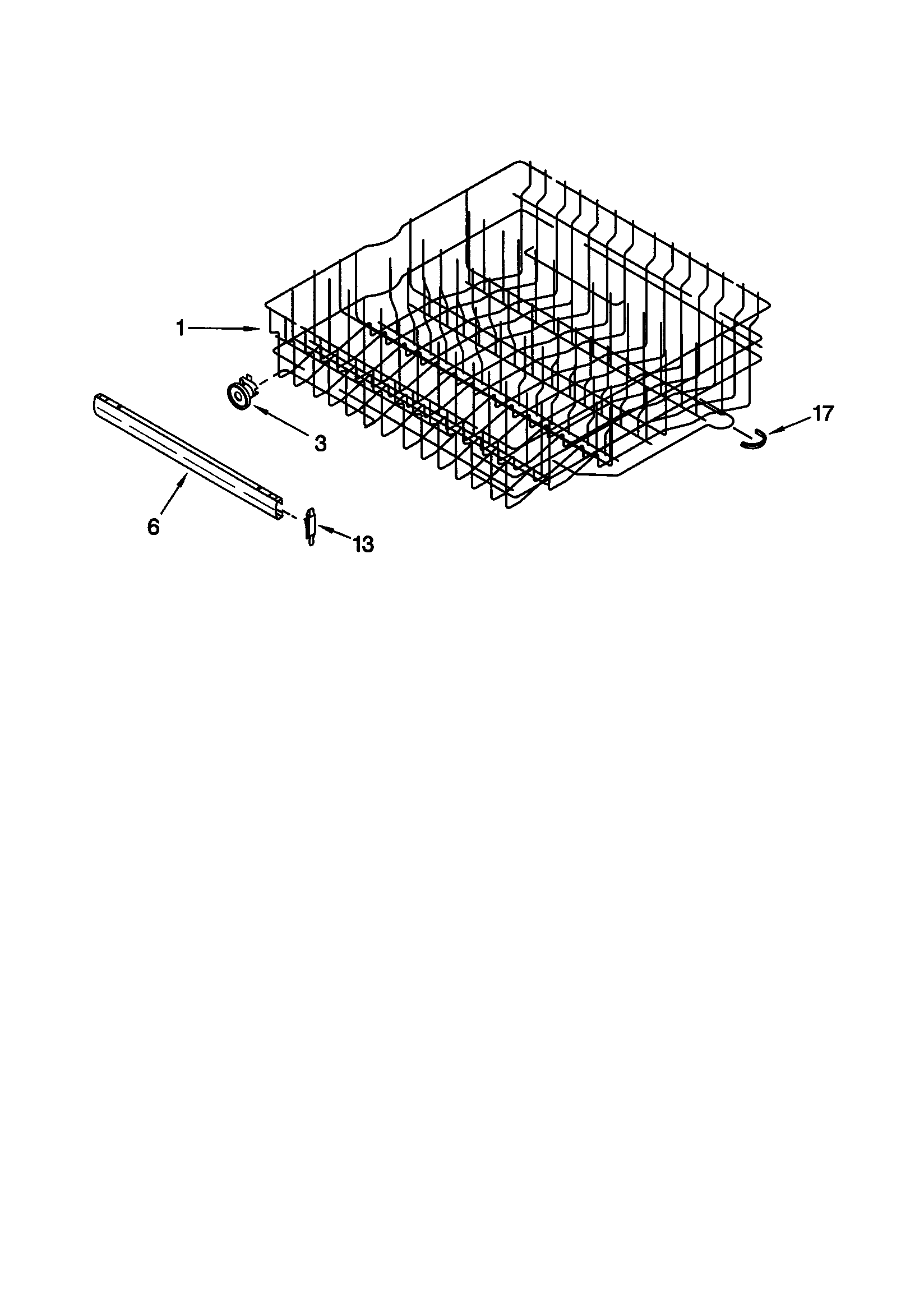 Upper rack and track