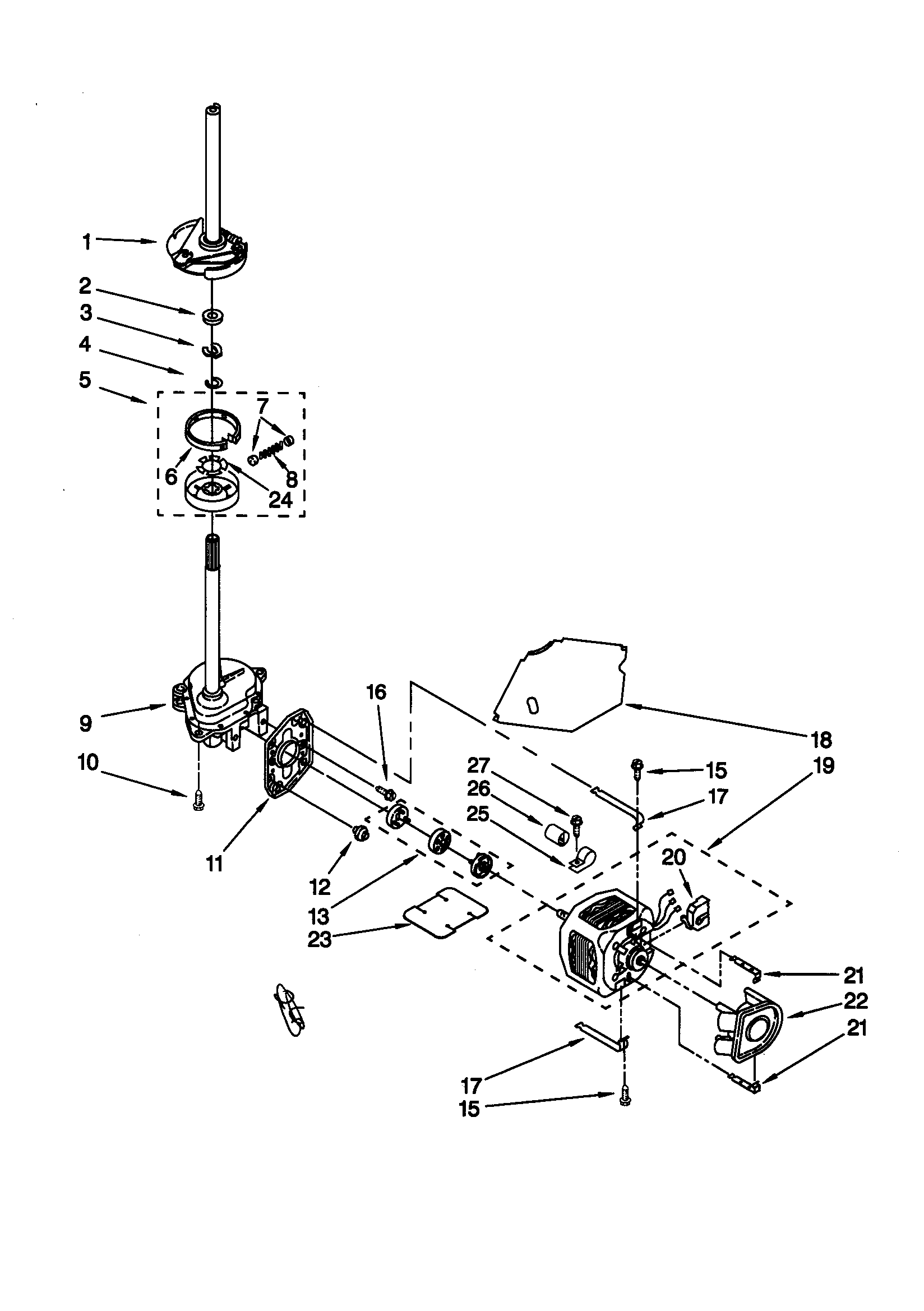 Brake/clutch/gearcase/motor/pump