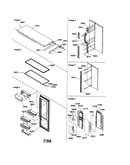 Refrigerator door/door trim/handles