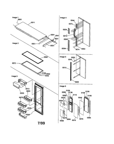 Refrigerator door/door trim/handles