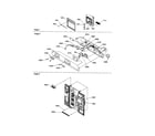 Amana SBD21VE-P1315502WE dispenser cover/bracket/toe grille diagram