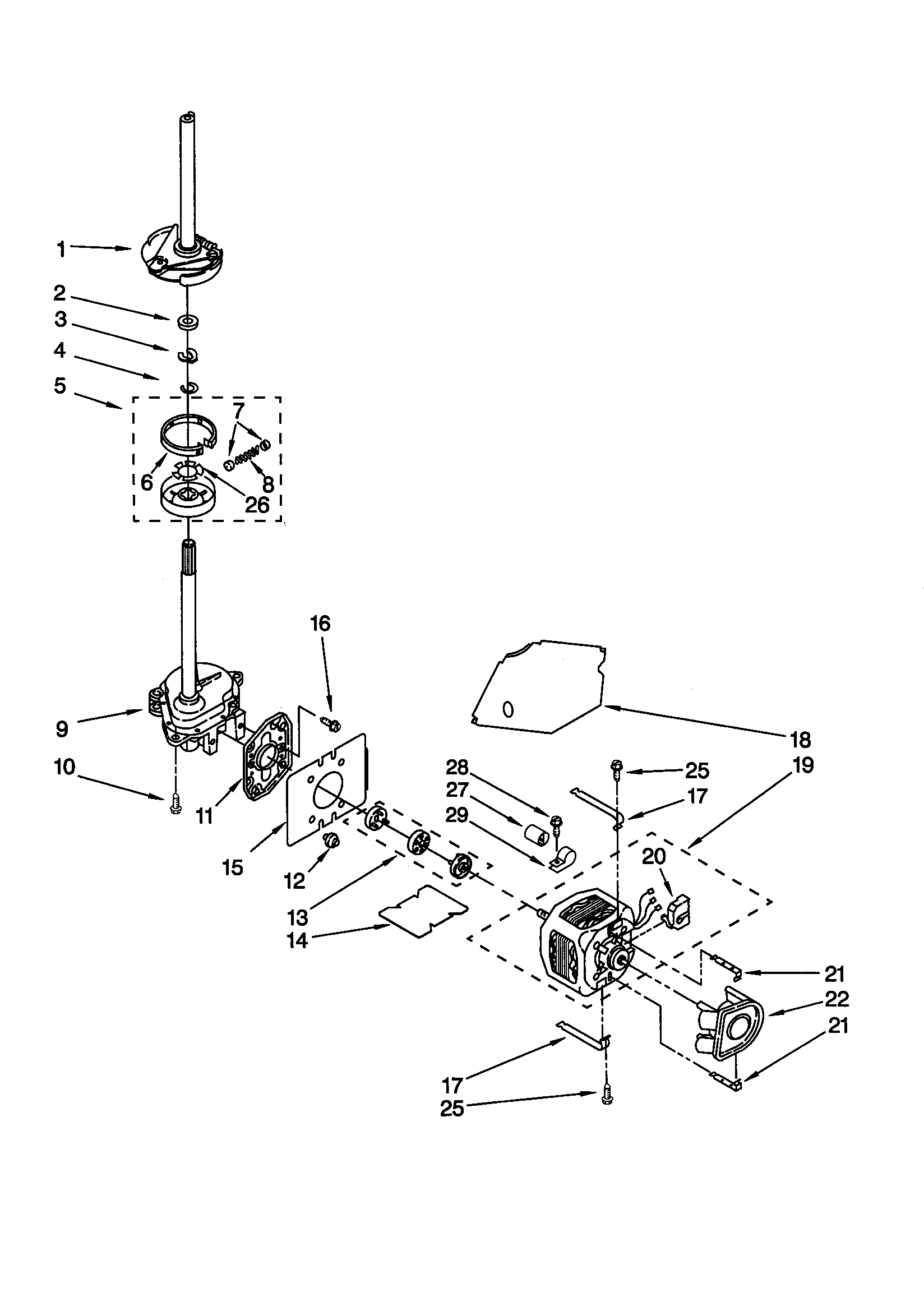 Brake/clutch/gearcase/motor/pump