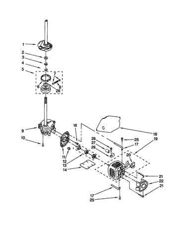 Brake/clutch/gearcase/motor/pump