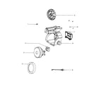 Eureka 3685B motor and wheel diagram