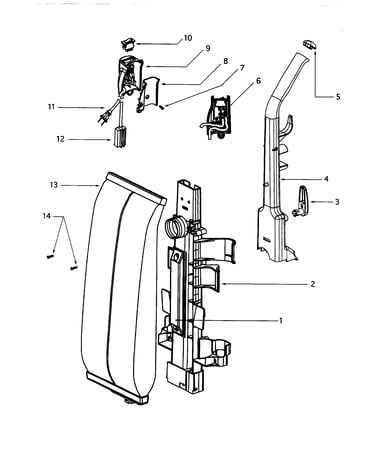Handle and bag housing
