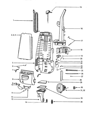 Handle and bag housing