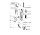 Eureka 5187AT bag housing and motor diagram