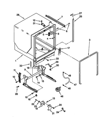 Tub and frame