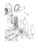 Dust compartment and motor