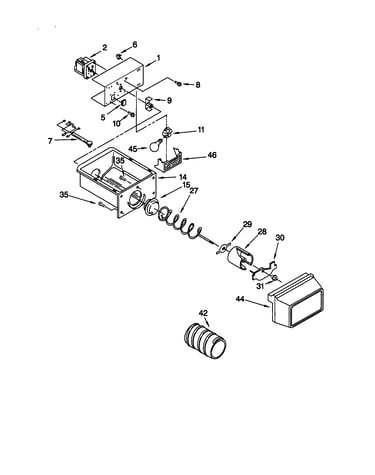 Motor and ice container