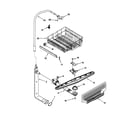 Kenmore 66517799990 upper dishrack and water feed diagram