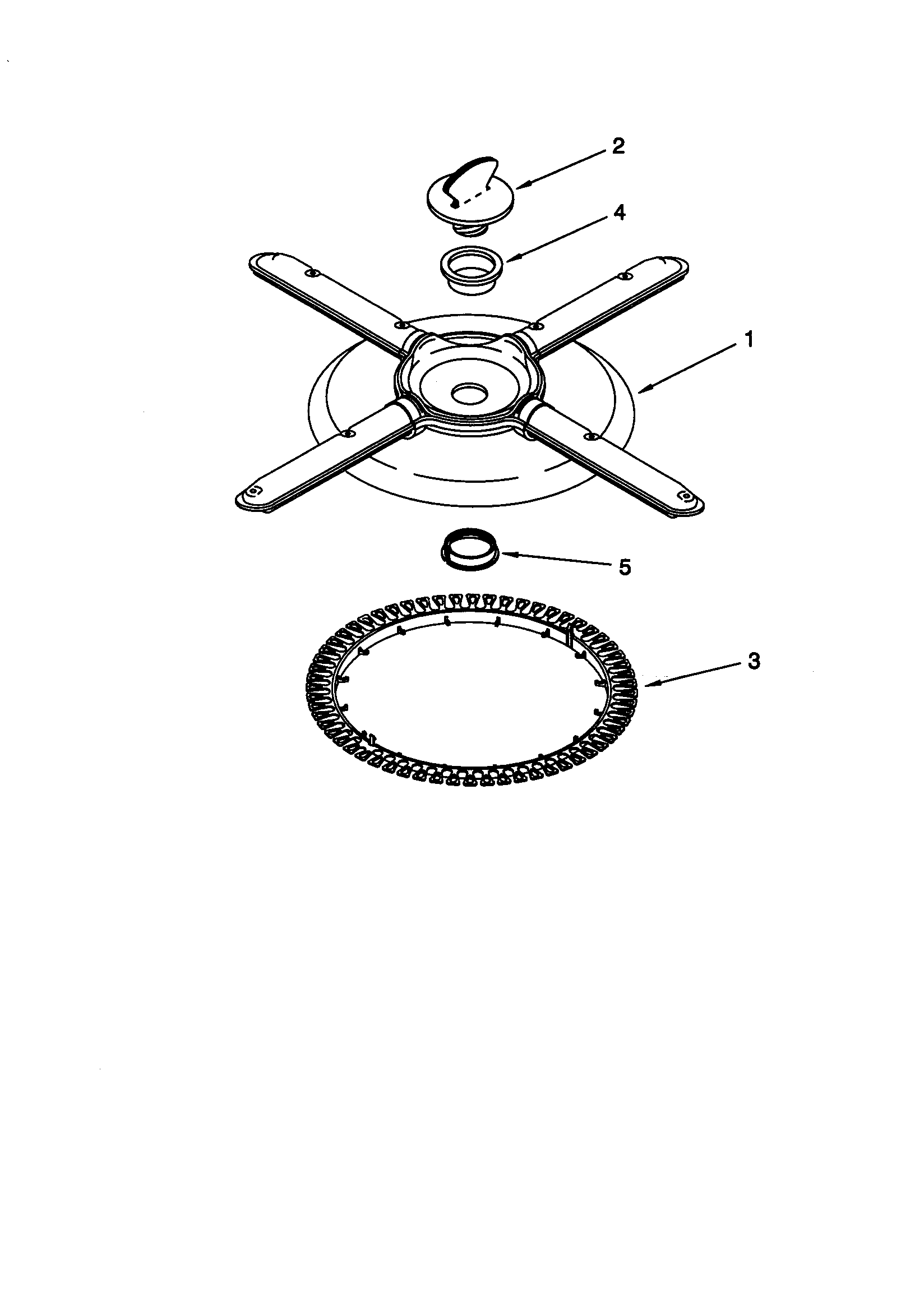Lower washarm and strainer