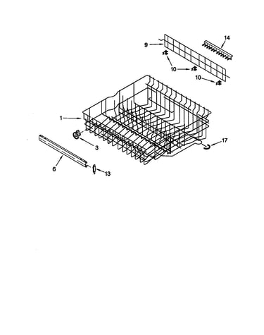 Upper rack and track