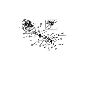 Carburetor/air cleaner/oil blockoff