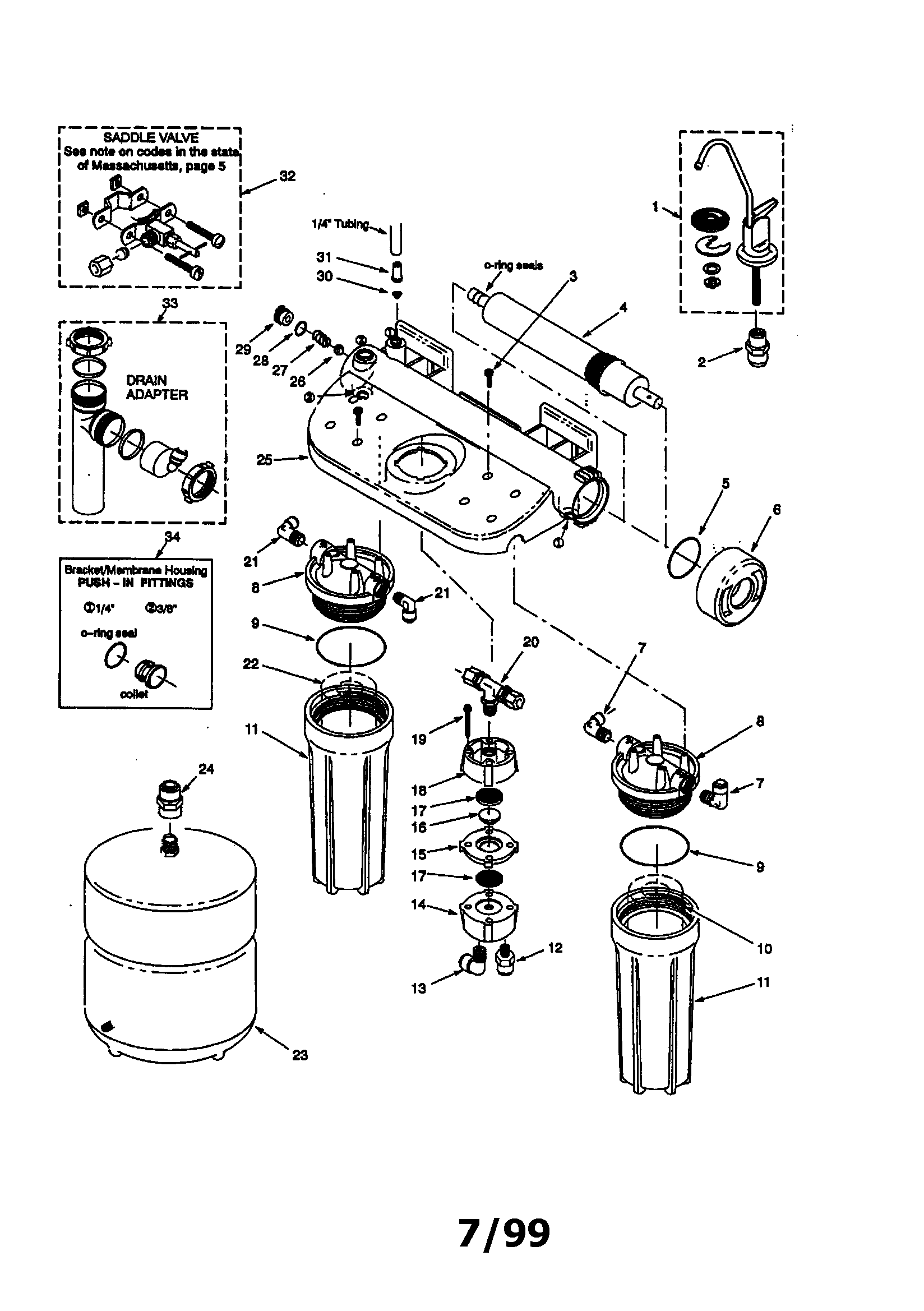 Reverse osmosis drinking water sysm