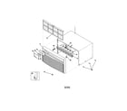Kenmore 25370055993 cabinet front and wrapper diagram
