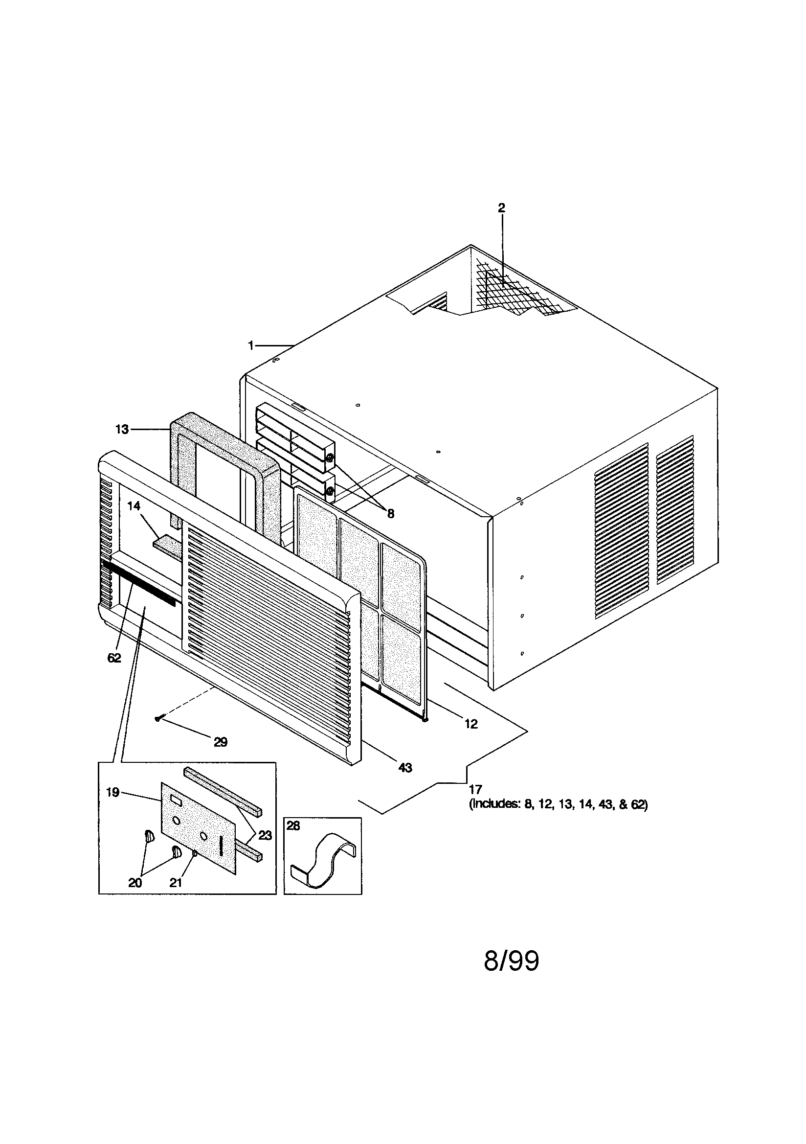 Cabinet front and wrapper