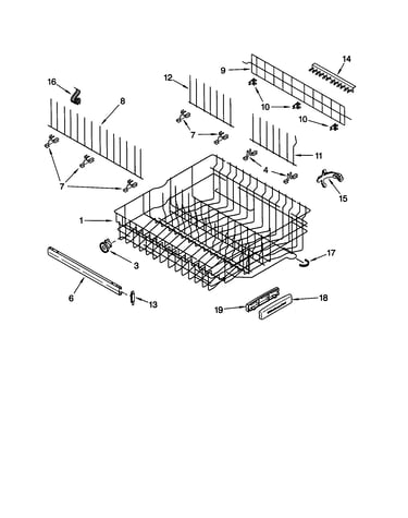 Upper rack and track