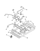 Burner box/gas valves/switches