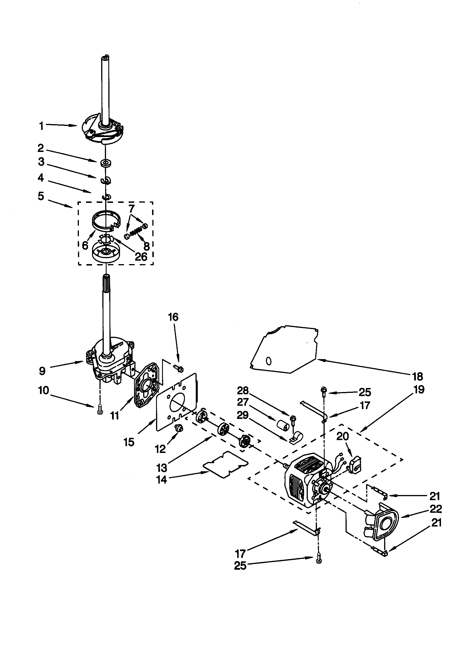 Brake/clutch/gearcase/motor/pump