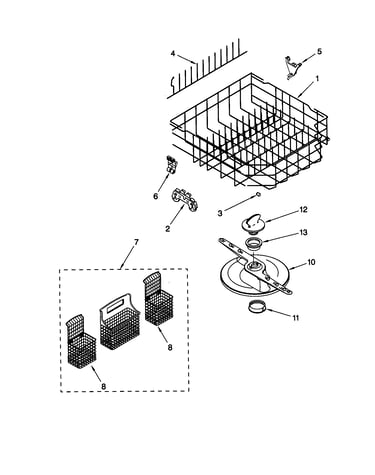 Lower dishrack