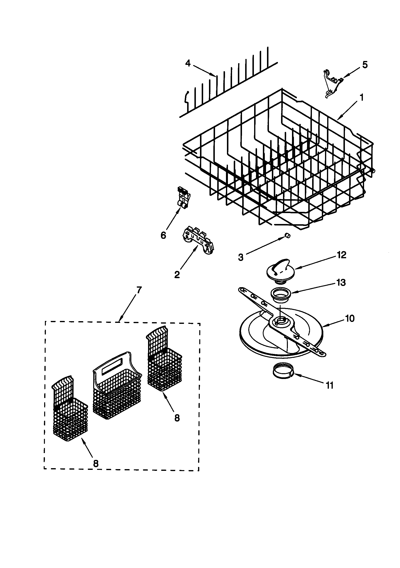 Lower dishrack