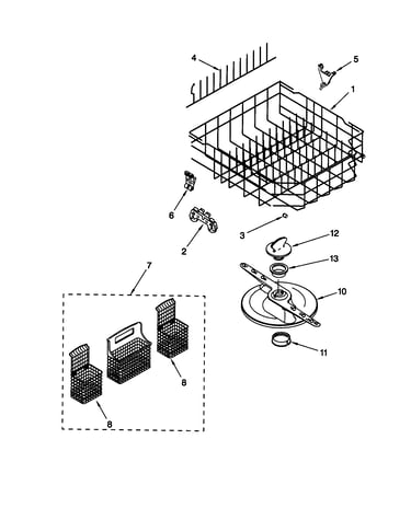 Lower dishrack