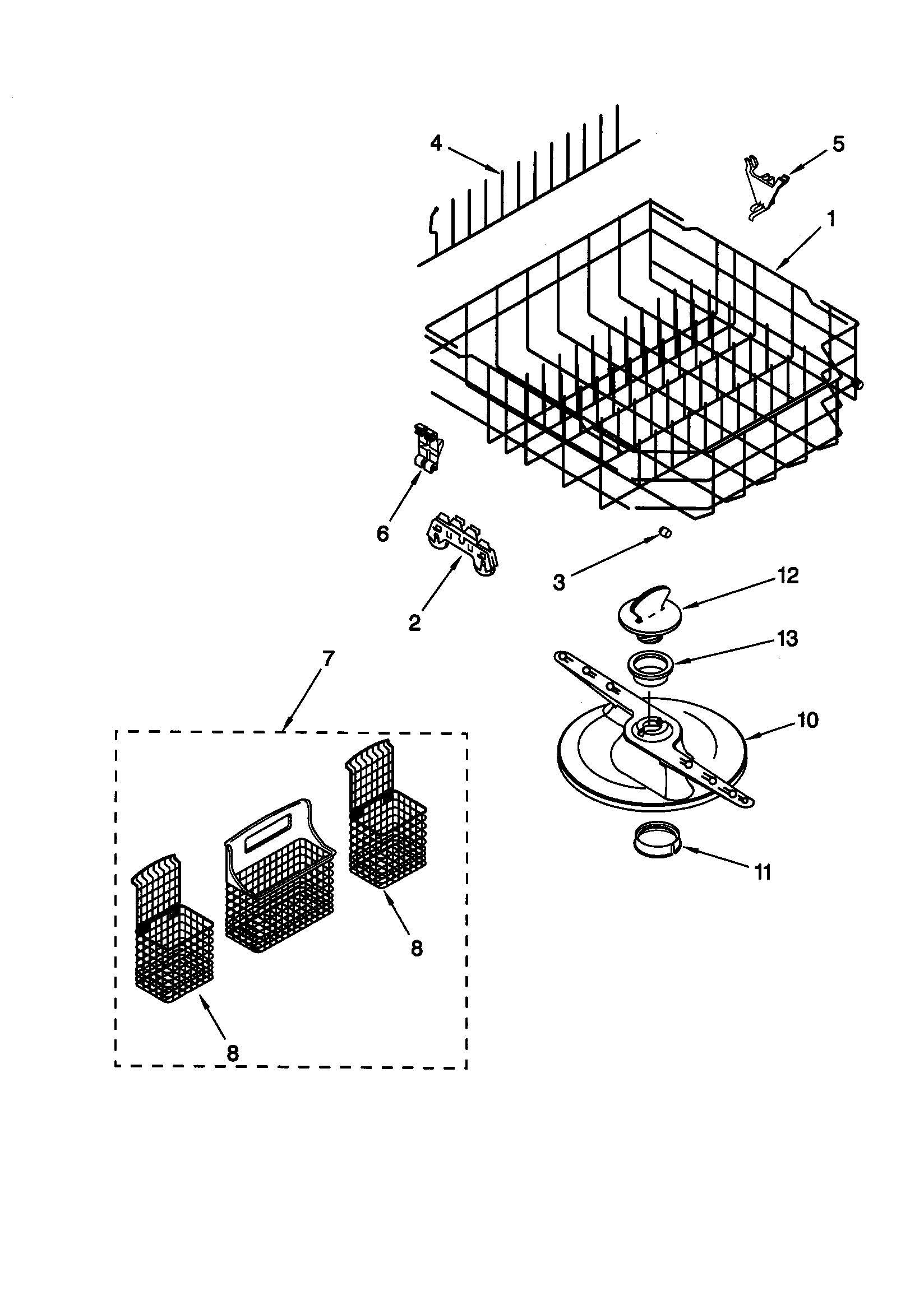 Lower dishrack