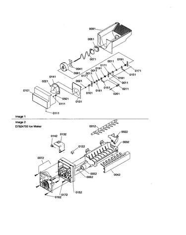 Ice bucket auger/ice maker