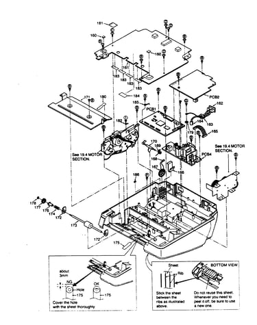 Lower/p.c.b. section