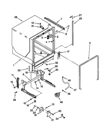 Tub and frame