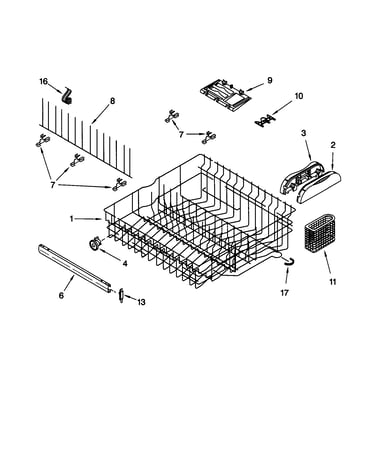 Upper rack and track