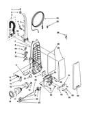 Dust compartment and motor