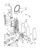 Dust compartment and motor