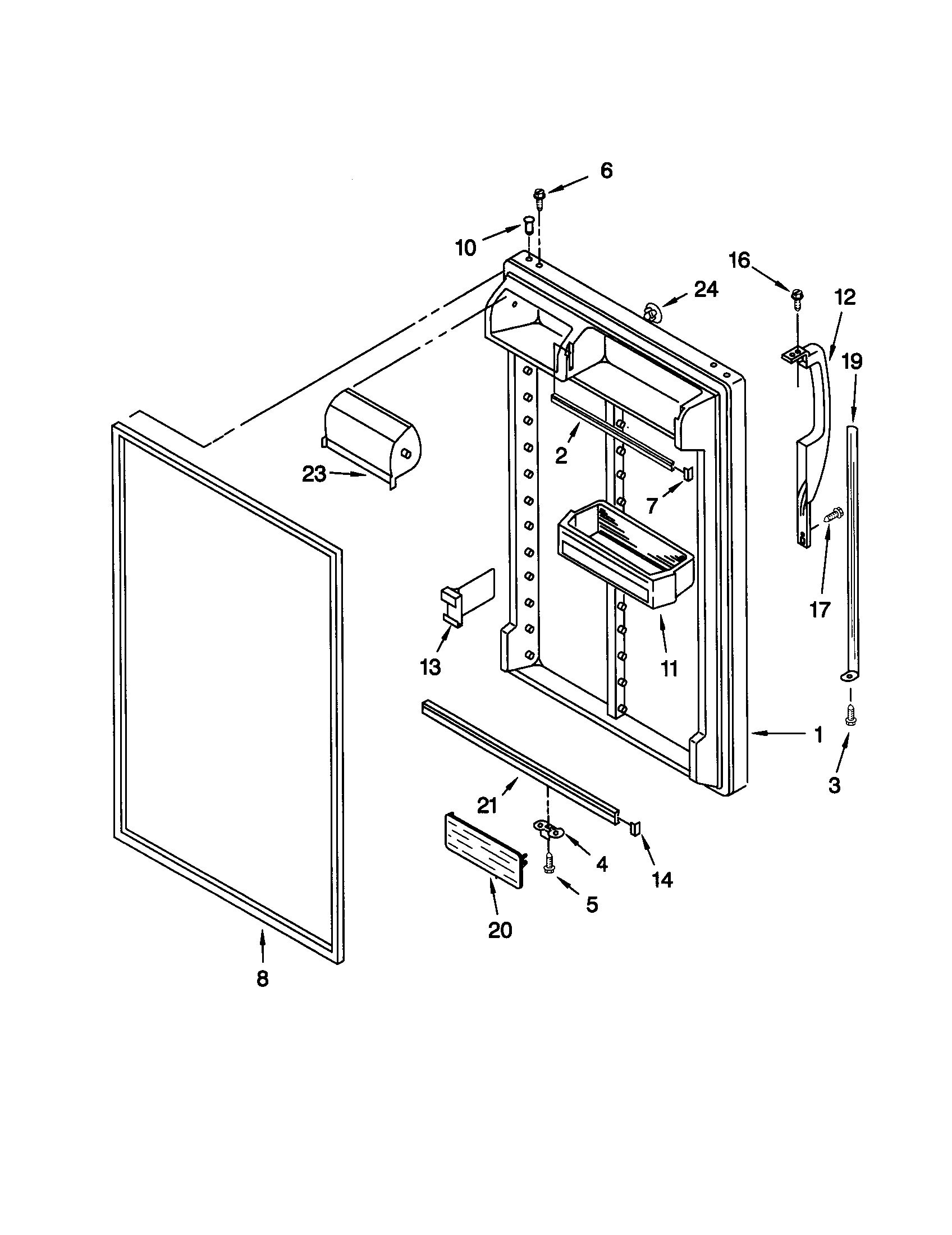 Refrigerator door