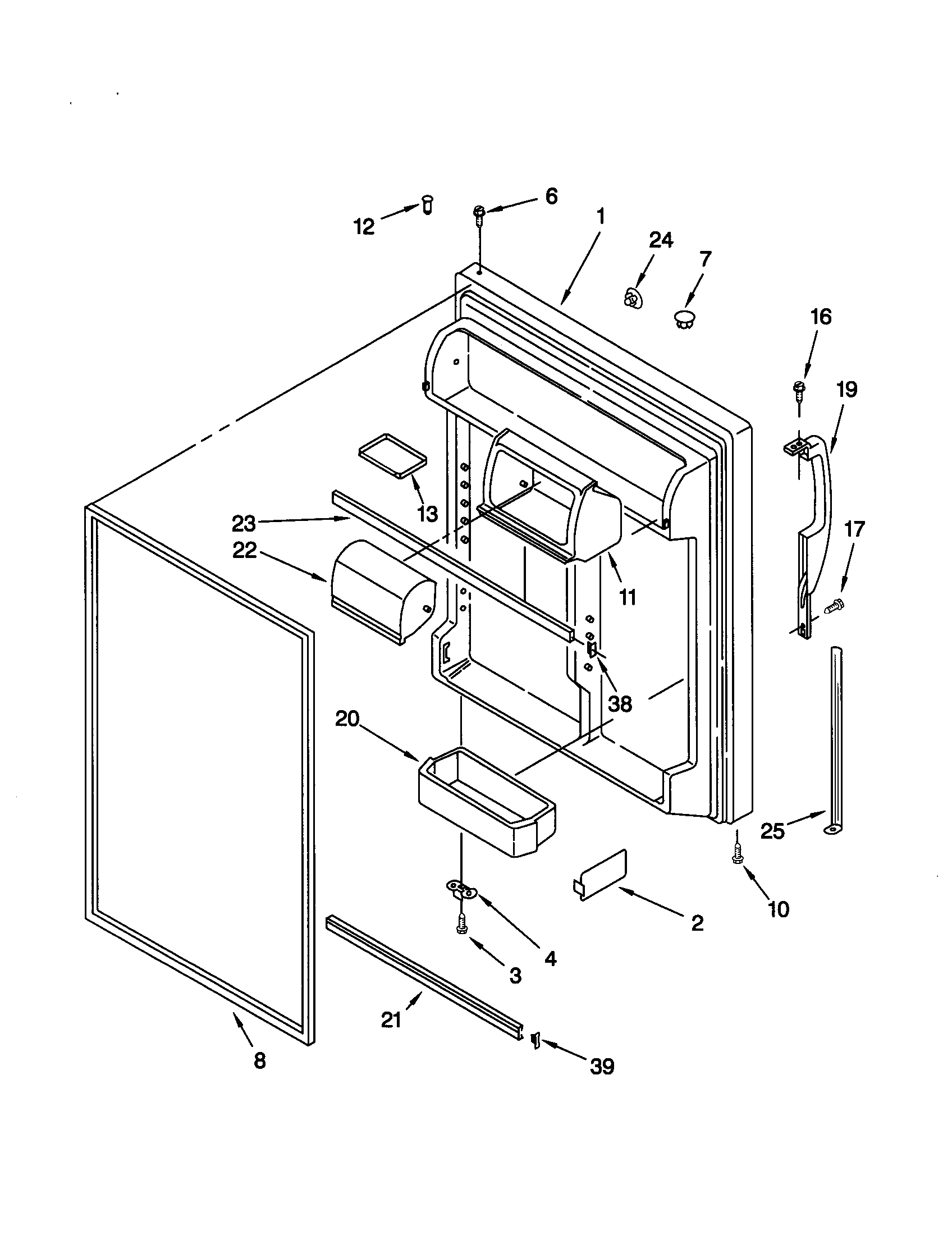 Refrigerator door