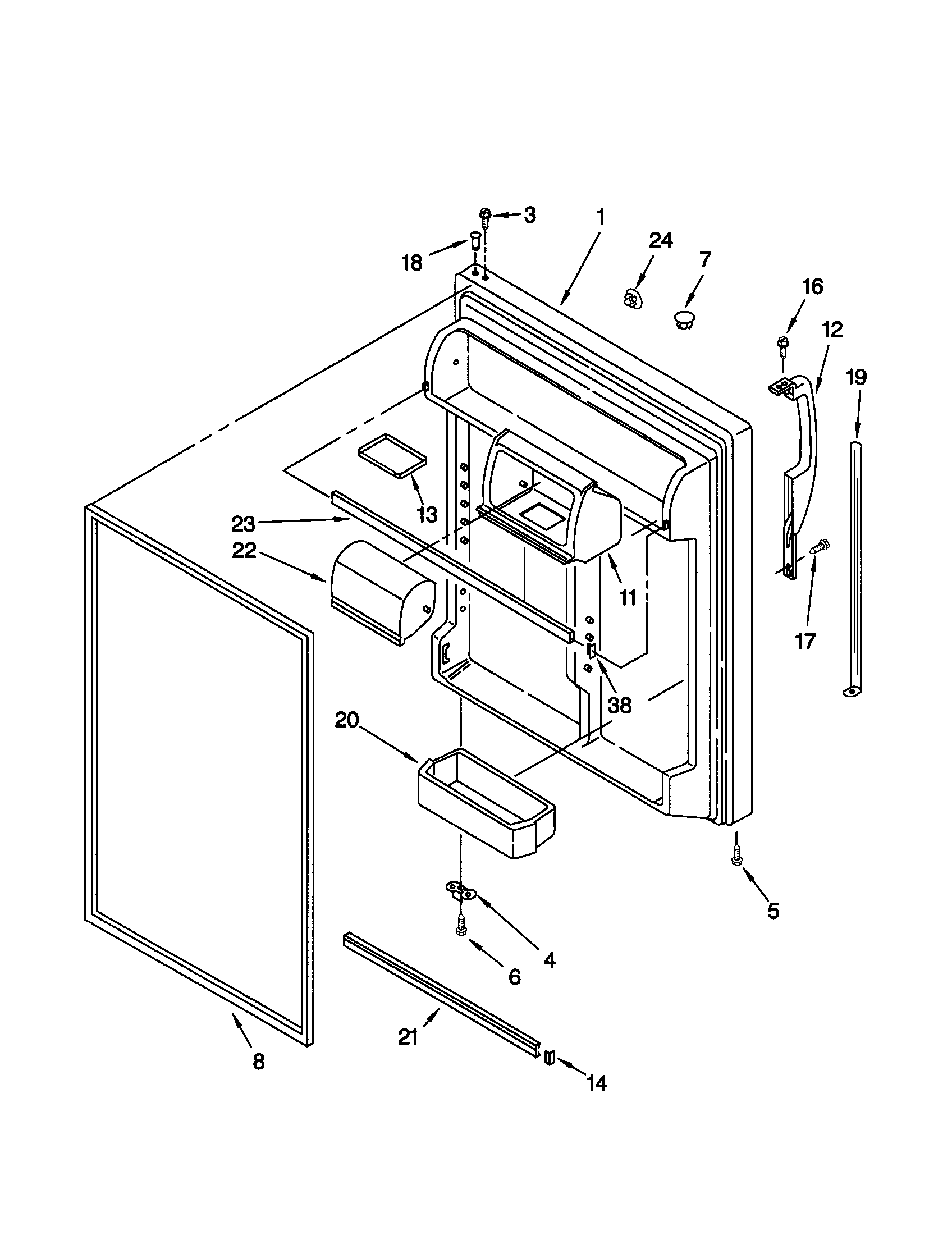 Refrigerator door