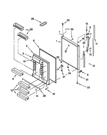 Refrigerator door