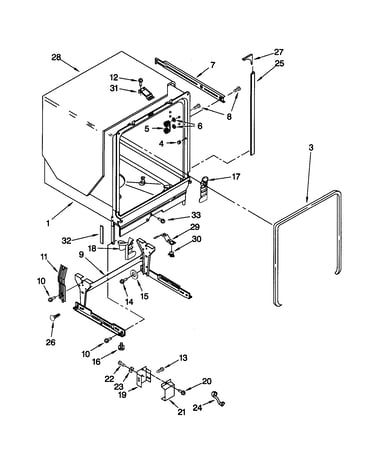 Tub and frame