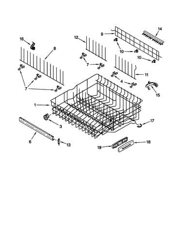 Upper rack and track