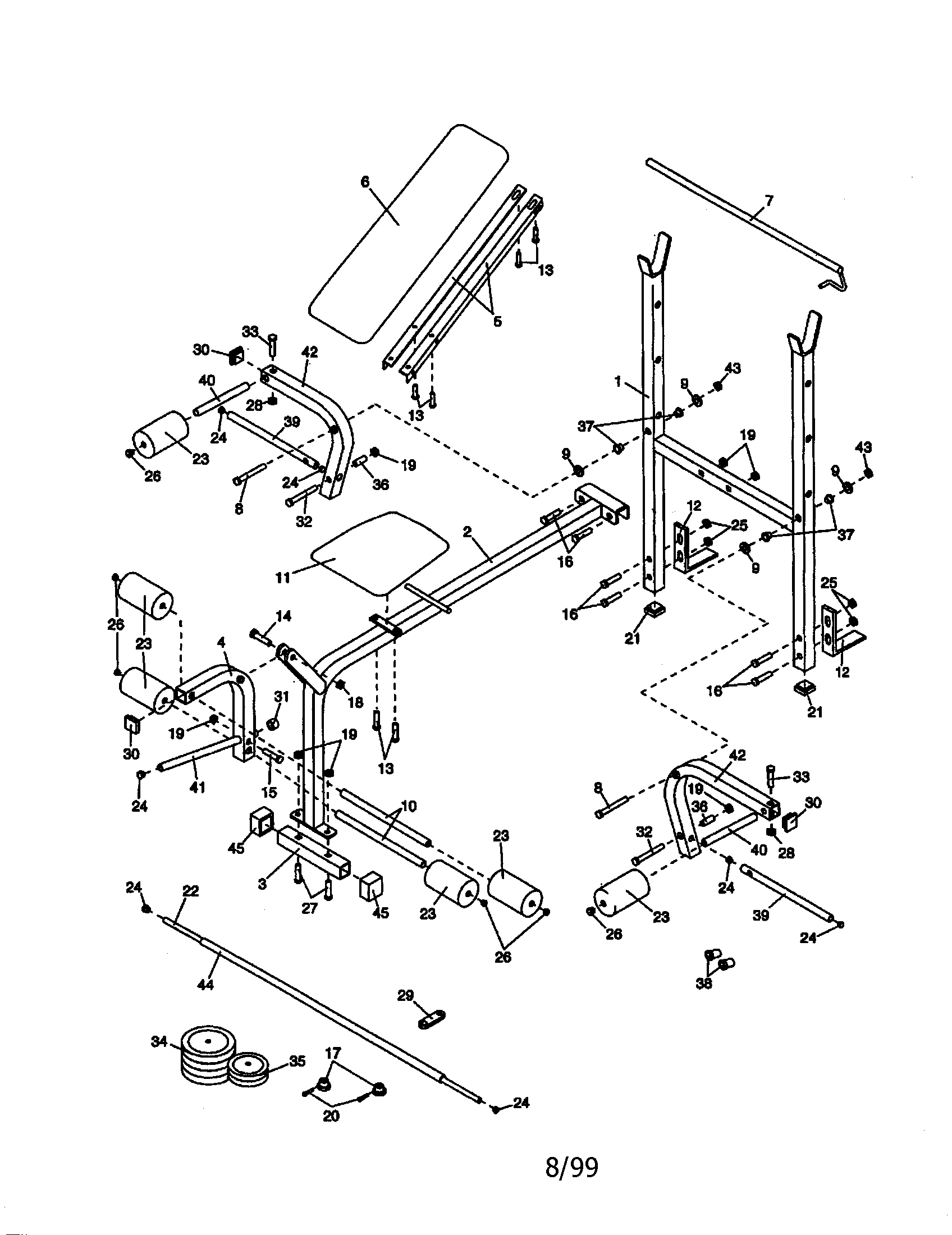 Weider wt bench combo
