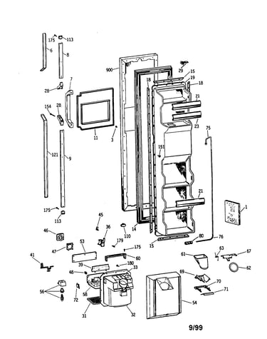 Freezer door